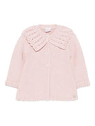 Cardigan per neonata Paz Rodríguez rosa con collo smerlato 009-123100 32 H94 PaZ RODRIGUEZ 