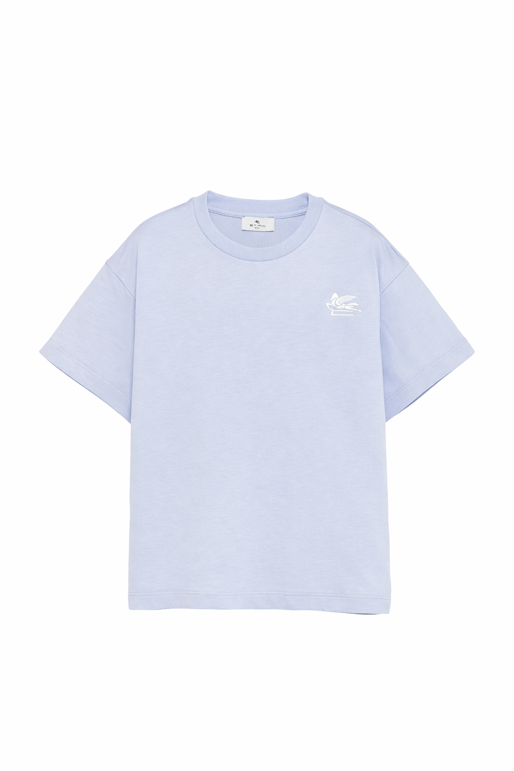 T- shirt per bambino Etro Kids azzurra con logo ricamato GY8P91 Z3672 602 ETRO KIDS 