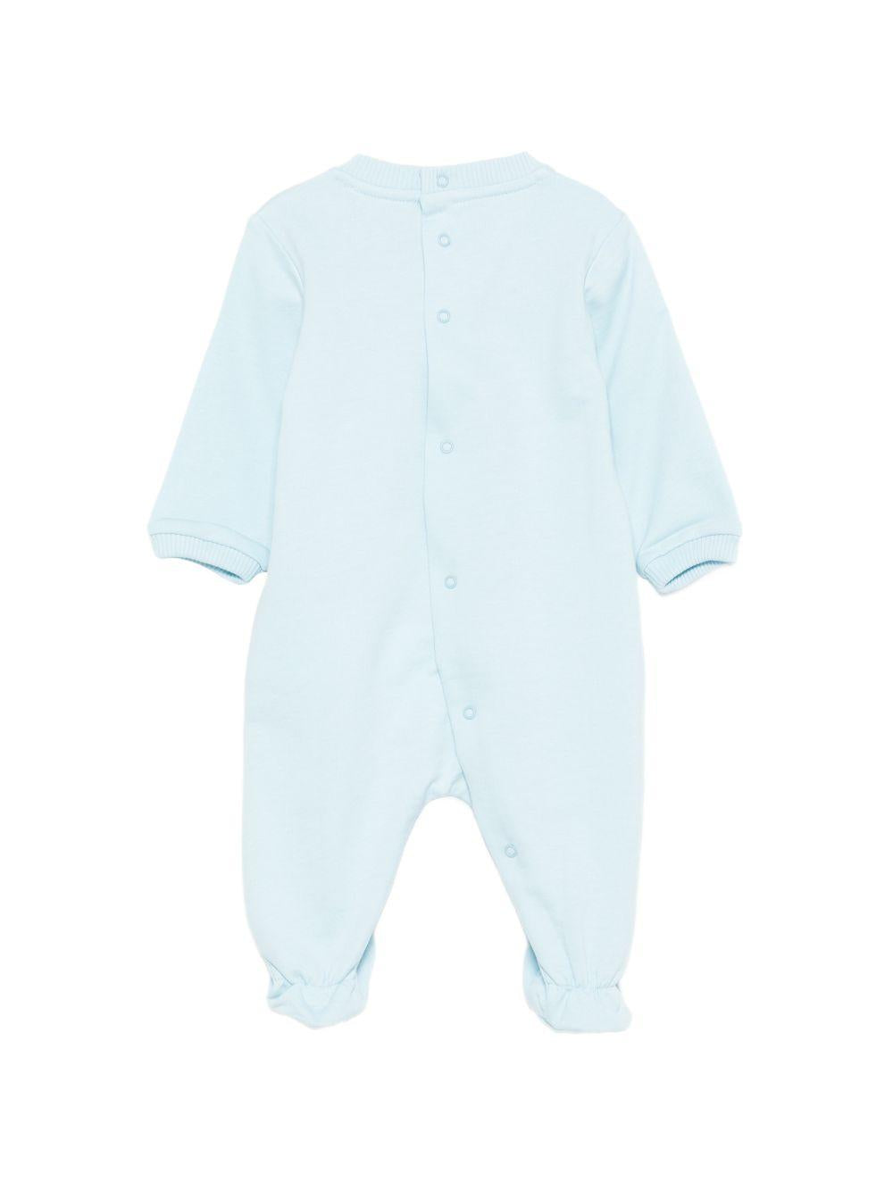 Tutina per neonato Moschino Kids azzurro con stampa orsetto MUT04PLCA19 40304 MOSCHINO KIDS 