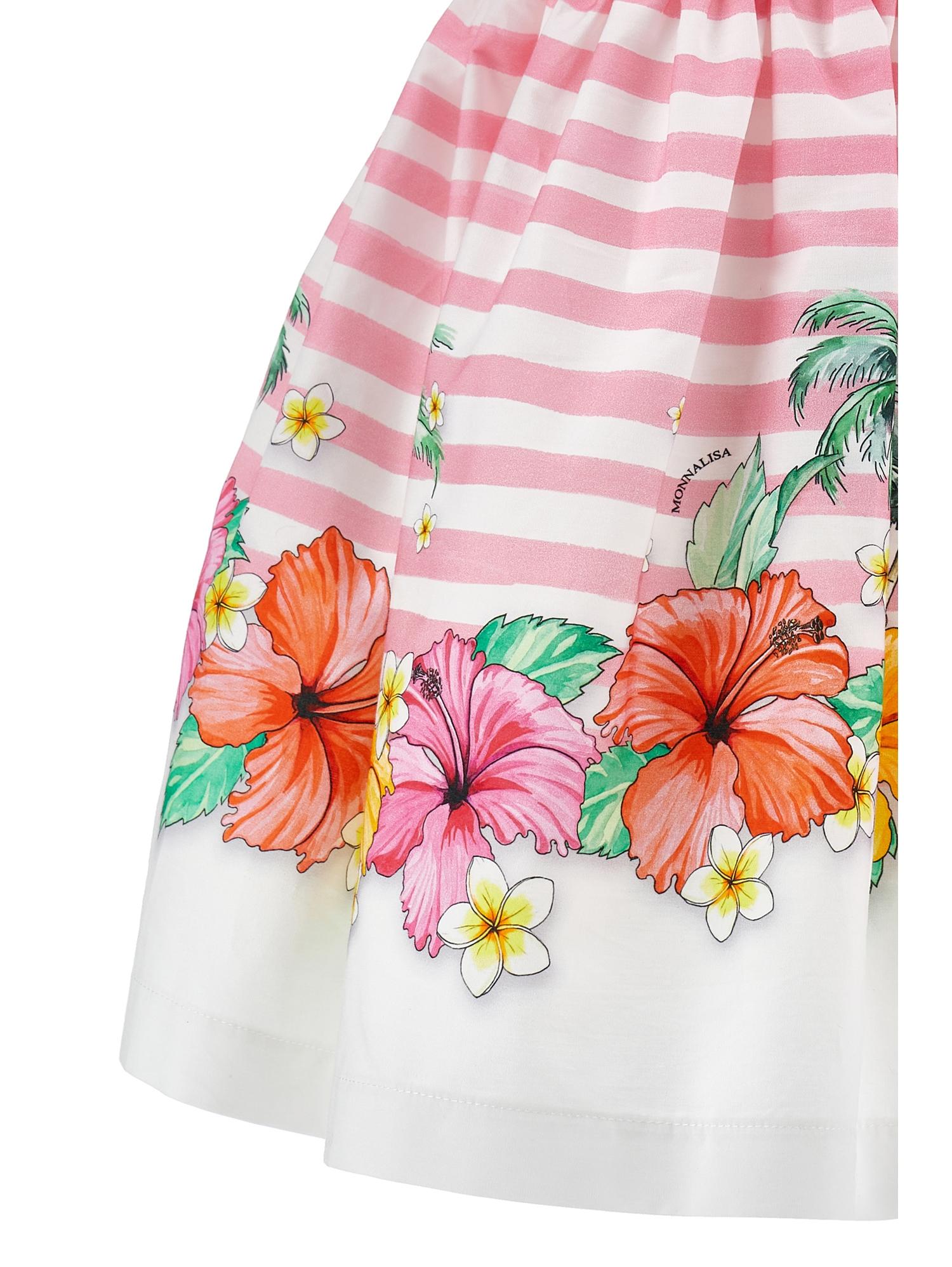 Abito per bambina Monnalisa x Disney rosa con design a righe 11H925 8657 9993 MONNALISA KIDS 