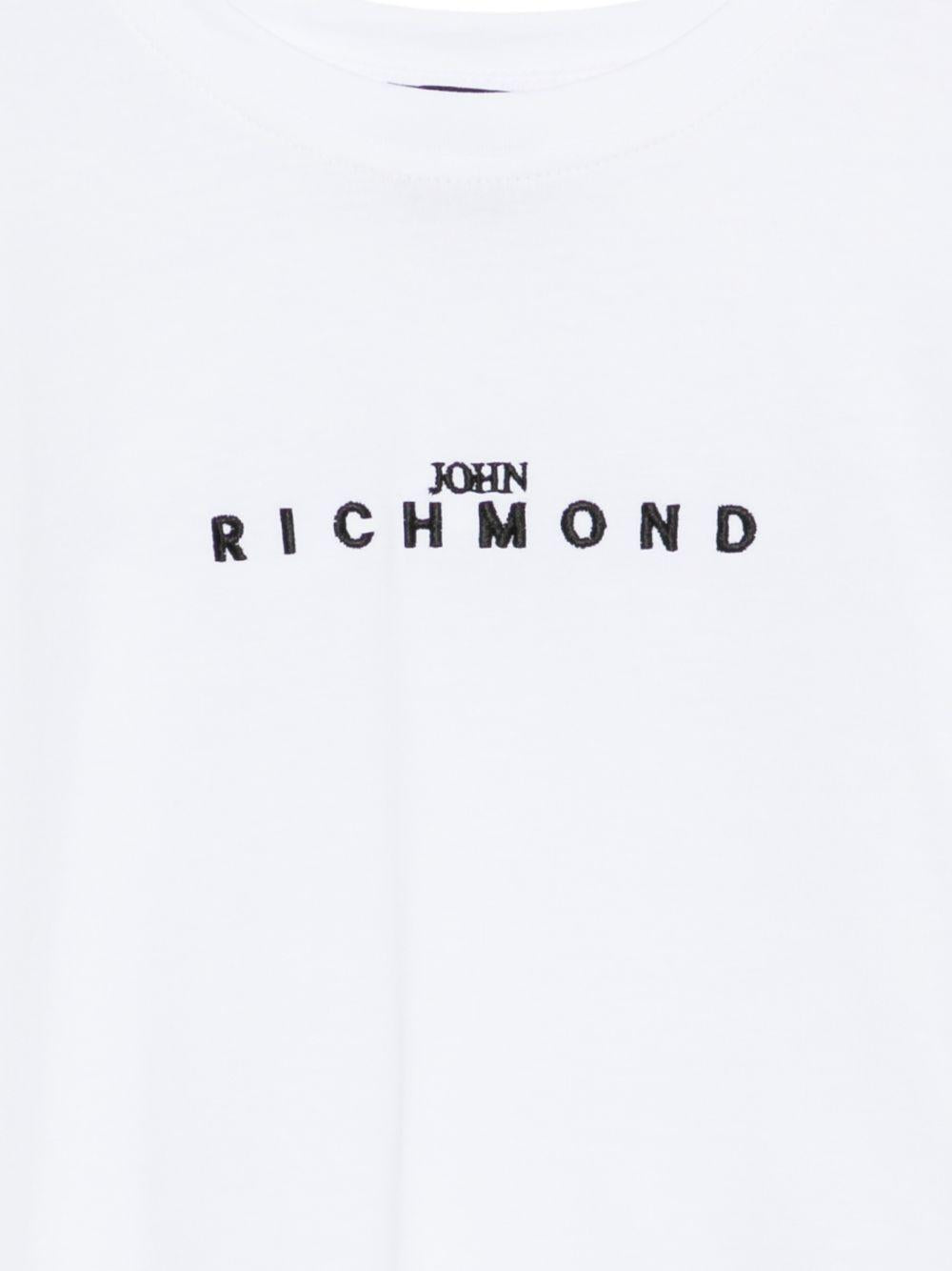 T-shirt per bambina John Richmond Junior bianca con dettaglio logo RGP26112TS WHITE JOHN RICHMOND KIDS 