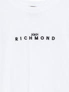 T-shirt per bambina John Richmond Junior bianca con dettaglio logo RGP26112TS WHITE JOHN RICHMOND KIDS 
