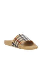 Sandali per bambino Burberry Kids beige con motivo a quadri 8114805 B9368 BURBERRY KIDS 