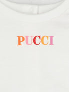 Abito per neonata Emilio Pucci Junior bianco con stampa iride PY1062 Z3672 100AR EMILIO PUCCI KIDS 