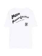 T-shirt per bambino MSGM Kids bianca con stampa grafica S6MSJBTH257 001 MSGM KIDS 