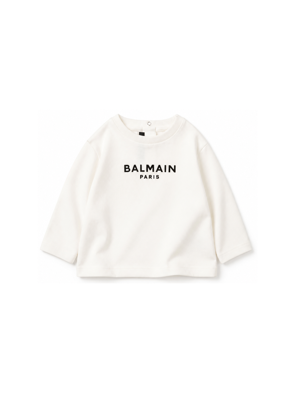 T-shirt per neonati Balmain Kids bianca con stampa logo BZ8310 Z3672 102NE BALMAIN KIDS 