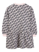Abito per bambina Kenzo Kids rosa con stampa logo all-over K61355 46M KENZO KIDS 