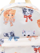 Zaino per bambini Molo Kids bianco con stampa grafica gatti all-over 7W26V204 5848 MOLO KIDS 