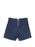 Shorts per bambina Balmain Kids blu con bottoni color oro BY6C09 G0197 620 BALMAIN KIDS 