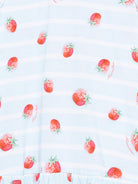 Abito per bambina Monnalisa azzurro con stampa fragole all-over 31G917 7616 5244 MONNALISA KIDS 