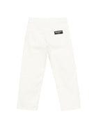 Jeans da bambino Balmain Kids bianco con decorazione BY6V0T Z3702 102 BALMAIN KIDS 
