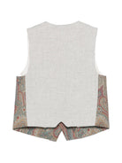 Gilet per bambnino Etro Kids beige con tasca a filetto sul petto GY2P42 U0257 999 ETRO KIDS 