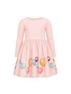 Vestito per bambina Molo Kids rosa con stampa grafica cuori 2W26E203 5745 MOLO KIDS 