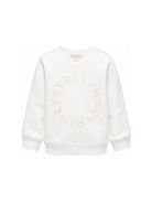 Felpa per bambina Stella McCartney Kids bianca con logo sul davanti TY4C10 Z3409 101 STELLA McCARTNEY KIDS 