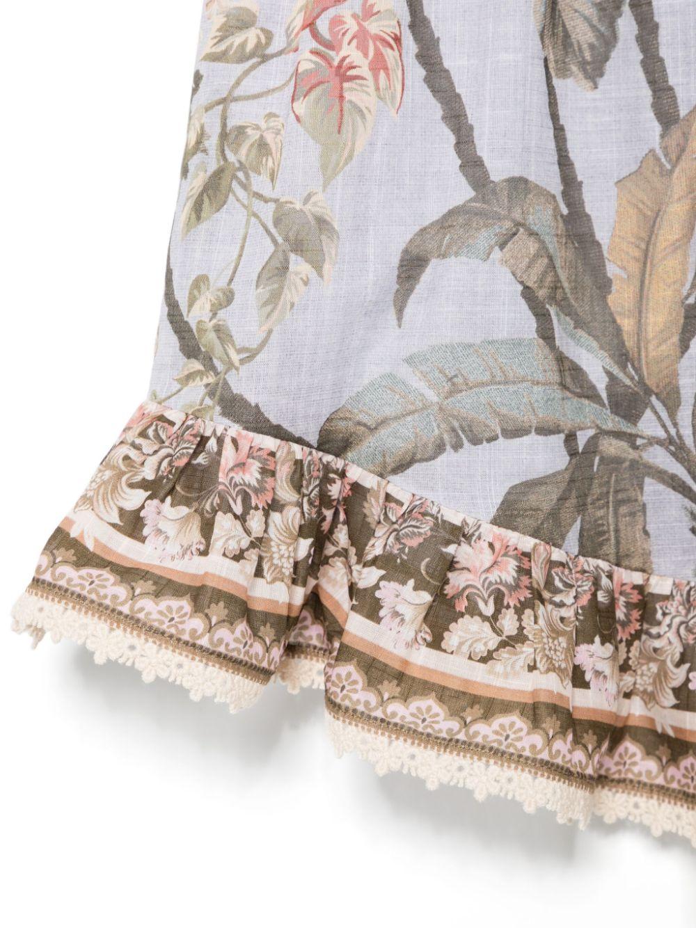 Abito per bambina ZIMMERMANN Kids Wylie multicolore con stampa floreale all-over 1449DR S251 ZIMMERMANN KIDS 