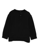 Maglione per neonato Balmain Kids nero con ricamo con logo BX9500 Z2312 930AV BALMAIN KIDS 