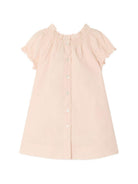 Abito per neonata Bonpoint rosa con ruches S06XDRW00007 121A BONPOINT KIDS 