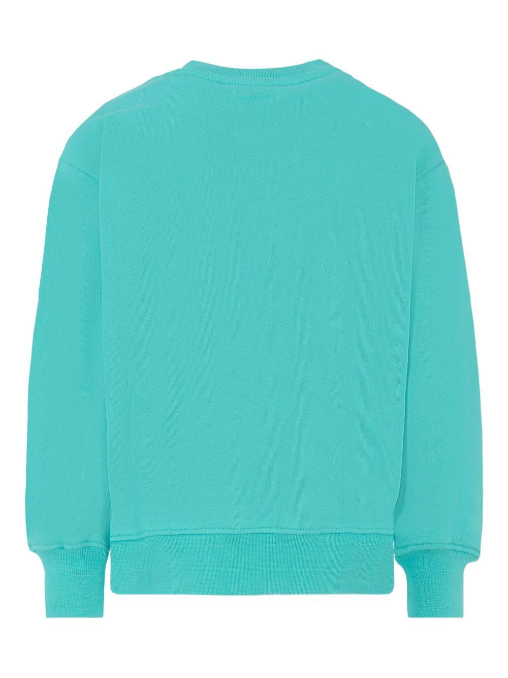 Felpa per bambino MSGM Kids azzurro con logo sul davanti F5MSJUSW018 MS037 MSGM KIDS 