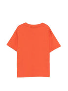 T-shirt per bambino Bobo Choses arancione con scritta logo sul davanti B126AC016 811 BOBO CHOSES KIDS 