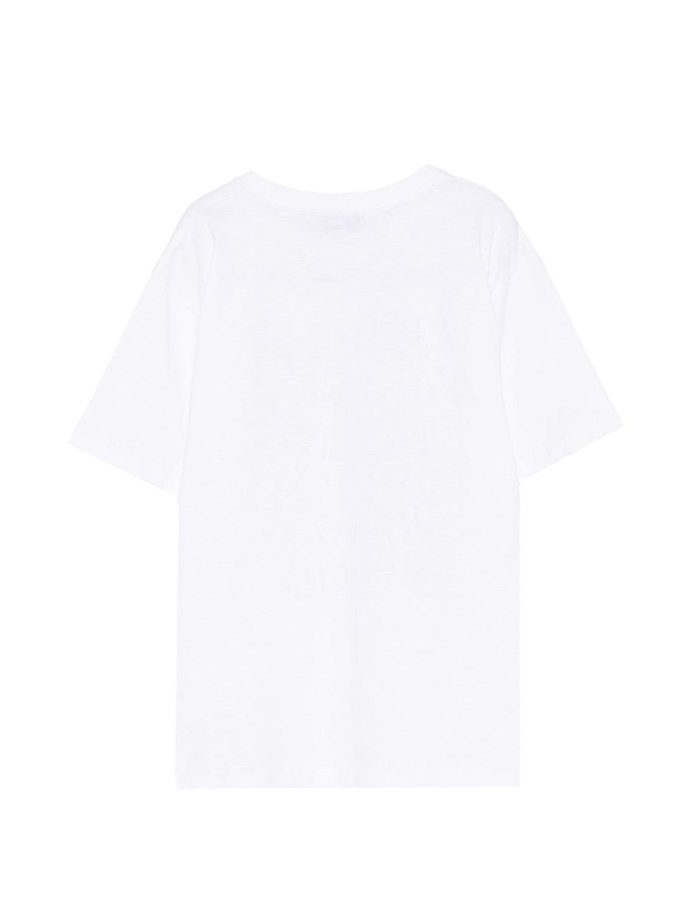 T-shirt per bambini Moschino Kids bianca con stampa grafica sul davanti HXM05GLAA52 10101 MOSCHINO KIDS 