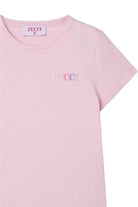 T-shirt per bambina Emilio Pucci Kids rosa con logo sul davanti PY8A81 Z3672 51E EMILIO PUCCI KIDS 