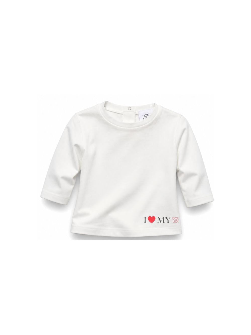 T-shirt per neonati Douuod Kids bianca con stampa sul fondo DZ8500 Z3708 101 DOUUOD KIDS 