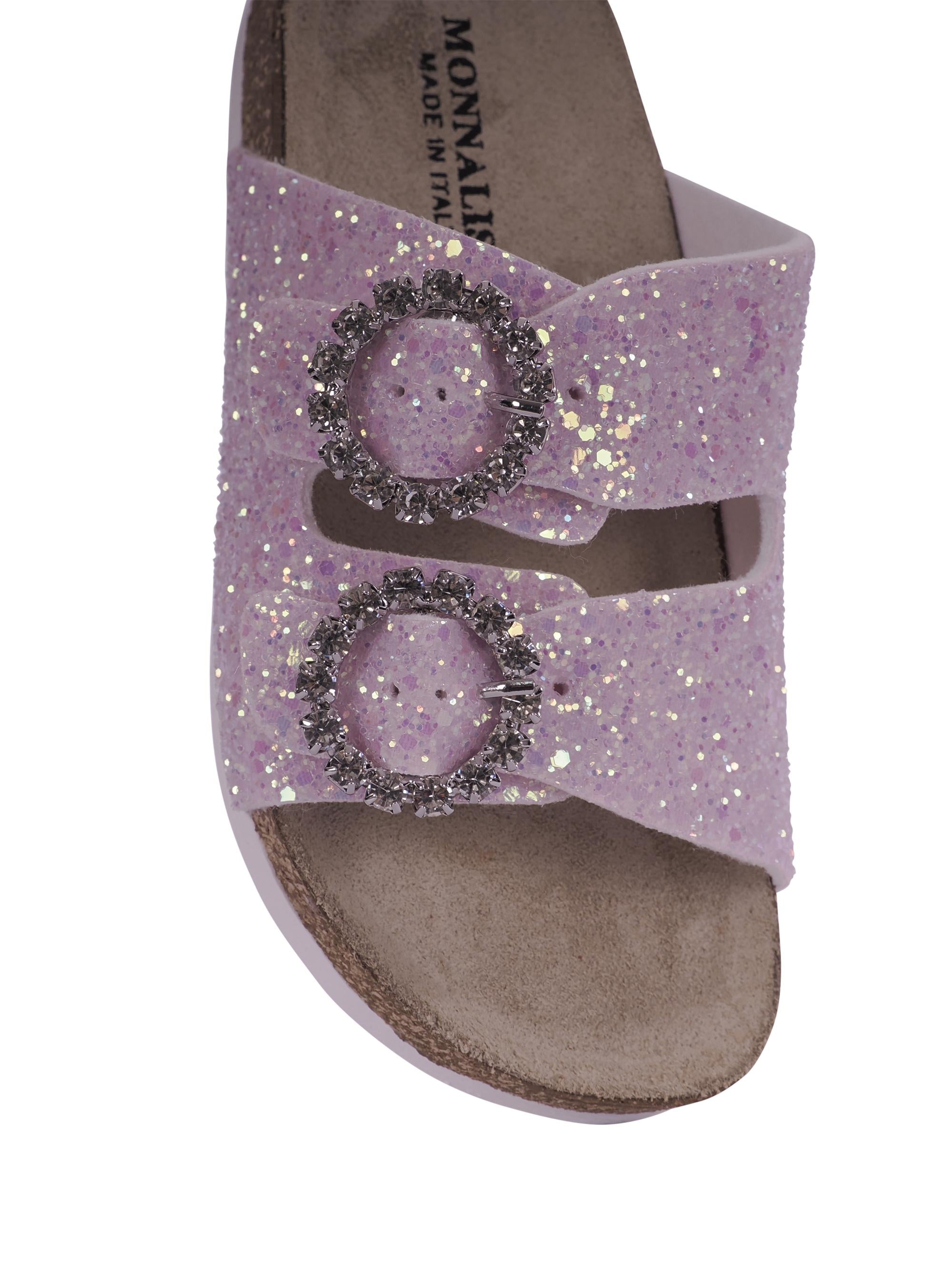 Slippers per bambina Monnalisa rosa con fibbia 87G005 7714 G091 MONNALISA 