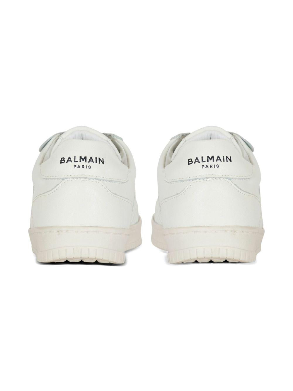 Sneaker monocolore per bambini Balmain Kids bianche con logo BX0Q16 Z1574 100 BALMAIN KIDS 
