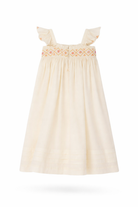 Abito per bambina Bonpoint bianco con ruches S06GDRW00029 103 BONPOINT KIDS 
