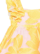 Abito per bambina Mi Mi Sol giallo con bretelle con ruches MFAB764TS1090 YLW MIMISOL KIDS 