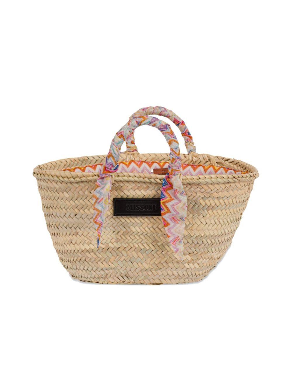 Borsa per bambina Missoni Kids beige con design intrecciato MY0B48 Z3832 110MC MISSONI KIDS 