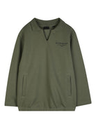 T-shirt per bambino Givenchy Kids verde cachi a maniche lunghe H31096 645 GIVENCHY KIDS 