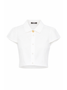 Camicia per bambina Balmain Kids bianca con colletto classico BY5A61 K0282 101 BALMAIN KIDS 
