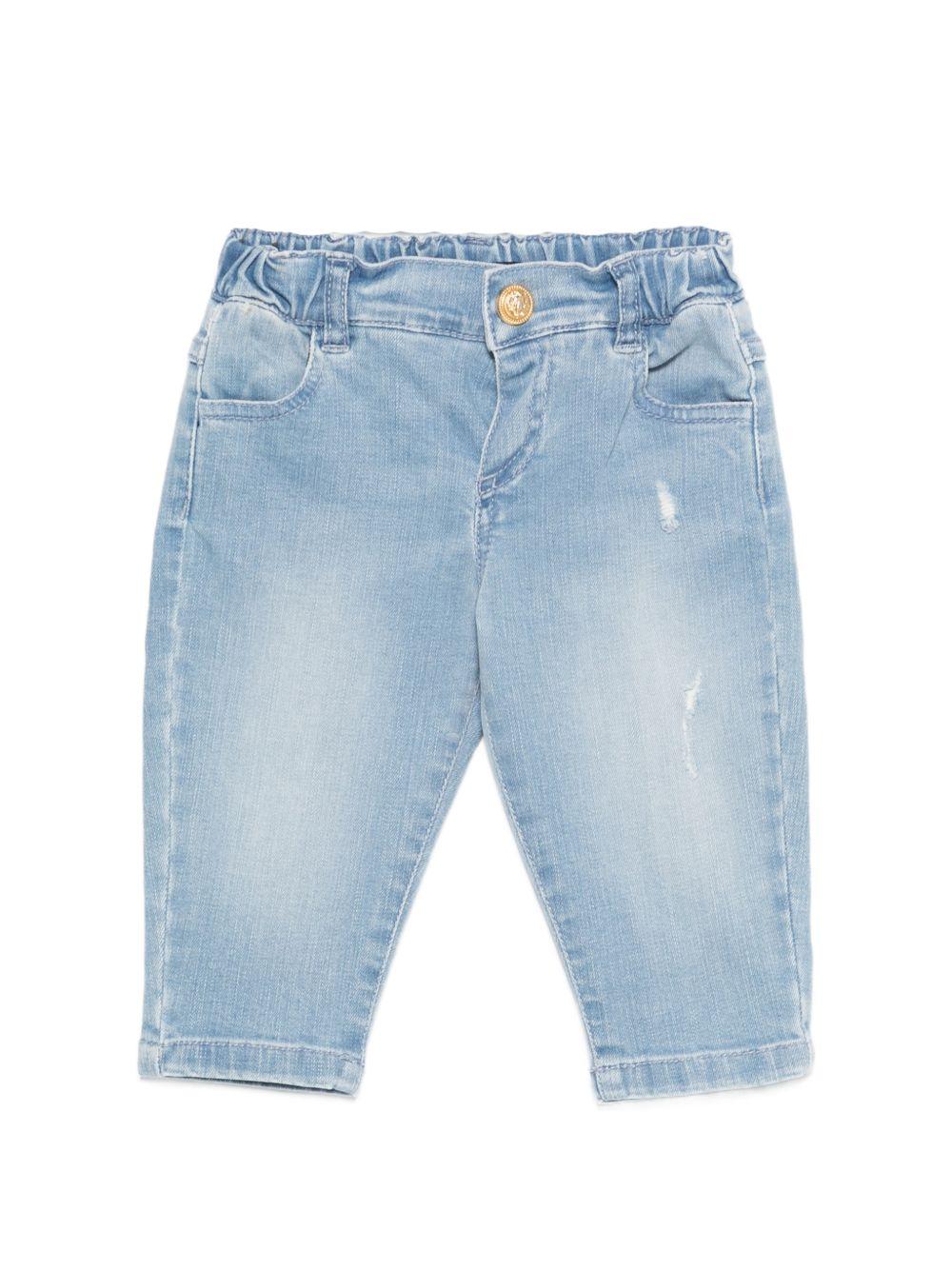Shorts per neonato Balmain Kids denim con vita elasticizzata BY6520 Z3664 615 BALMAIN KIDS 