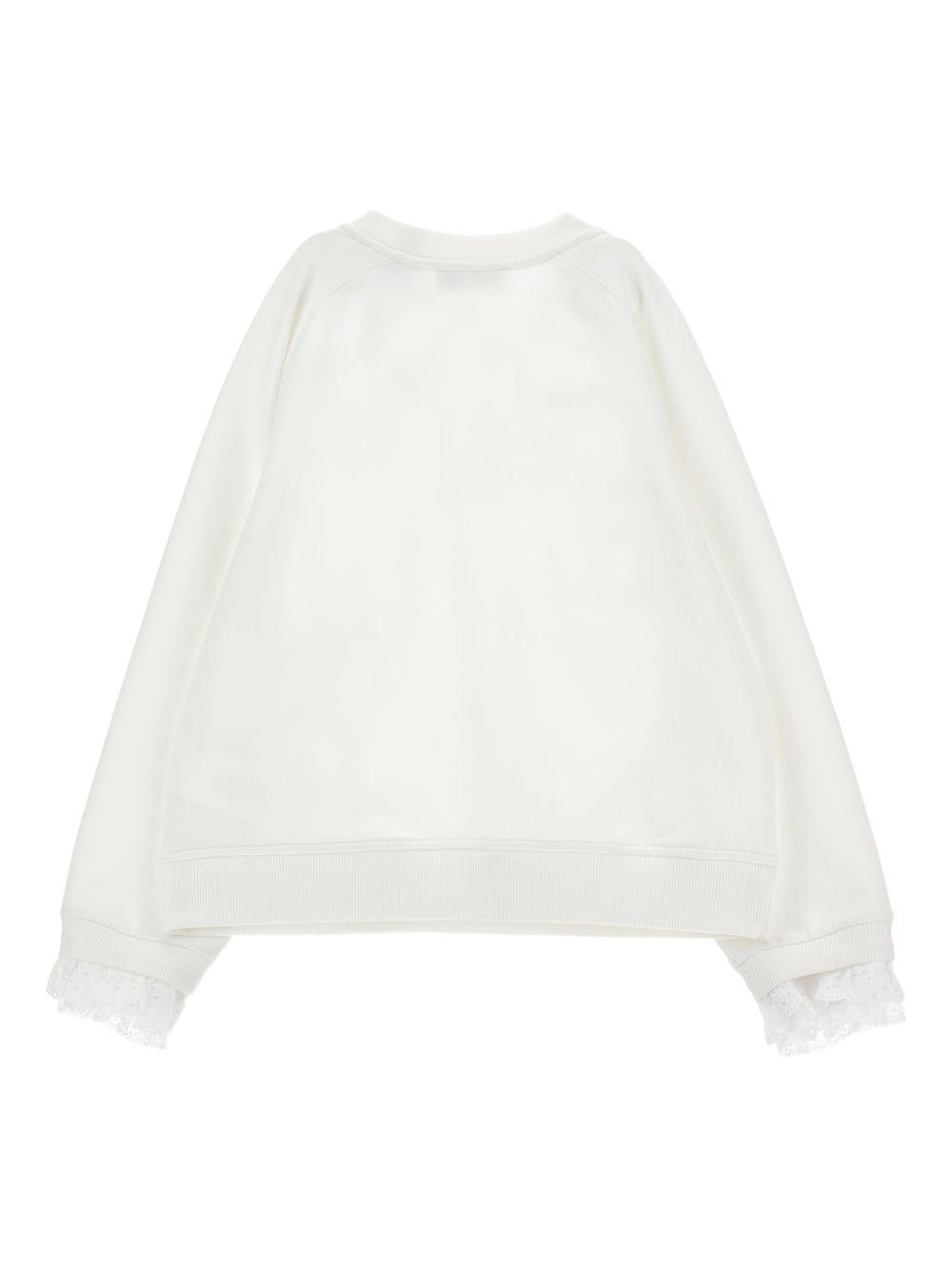 Felpa per bambina Philosophy di Lorenzo Serafini bianca con logo sul davanti I9G612 7031 0150 PHILOSOPHY KIDS 
