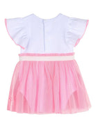 Abito per neonata Billieblush bianco con gonna in tulle U21815 44L BILLIEBLUSH KIDS 