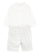 Completo camicia e pantaloncini per neonato La Stupenderia azzurro con motivo a quadri 1CCCT23 Z09 LA STUPENDERIA 
