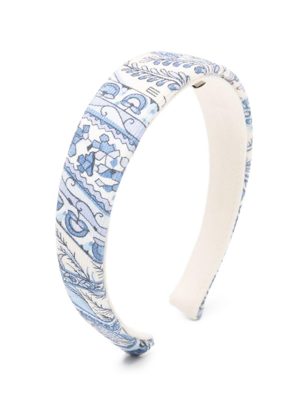 Cerchietto per capelli per bambina Etro Kids blu con stampa floreale GY0A24 D0137 106CE ETRO KIDS 