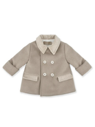 Cappotto a doppiopetto per neonata La Stupenderia beige con colletto classico 1TCGB13 H19 LA STUPENDERIA 