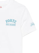 T-shirt per bambino MC2 Saint Barth Kids bianca con scritta sul petto PRL0001 02122L MC2 ST. BARTH KIDS 