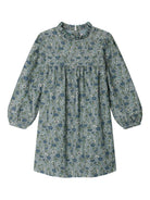 Abito per bambina Bonpoint blu a fiori con ruches W05GDRW00053 543B BONPOINT 