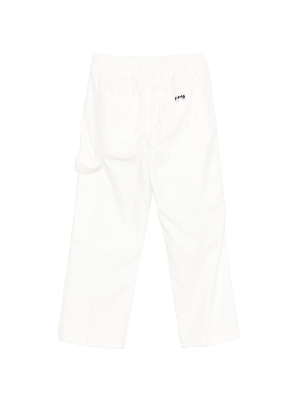 Pantaloni per bambino Paolo Pecora Kids bianchi con tasche PP4320 GESSO PAOLO PECORA KIDS 