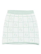 Gonna per bambina Fendi Kids verde all'uncinetto JFG208 ATS6 F1SGM FENDI KIDS 