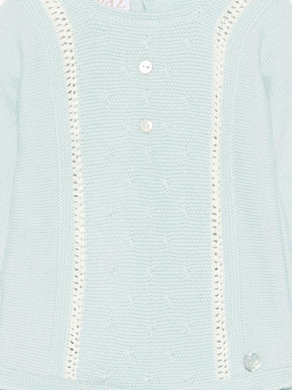 Set maglione e pantaloni per neonato Paz Rodríguez azzurro con bordo in pizzo 003-112951 031 H56 PaZ RODRIGUEZ 