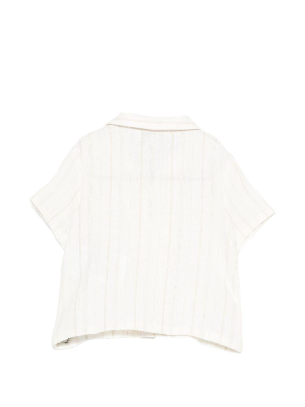 Camicia per neonato Emporio Armani Kids bianca con righe verticali EB001350 AF20969 F0008 EMPORIO ARMANI KIDS 