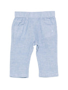 Pantaloni per neonato TRUSSARDI JUNIOR azzurro con tasche TIP26038PA BLUE RIV. TRUSSARDI KIDS 
