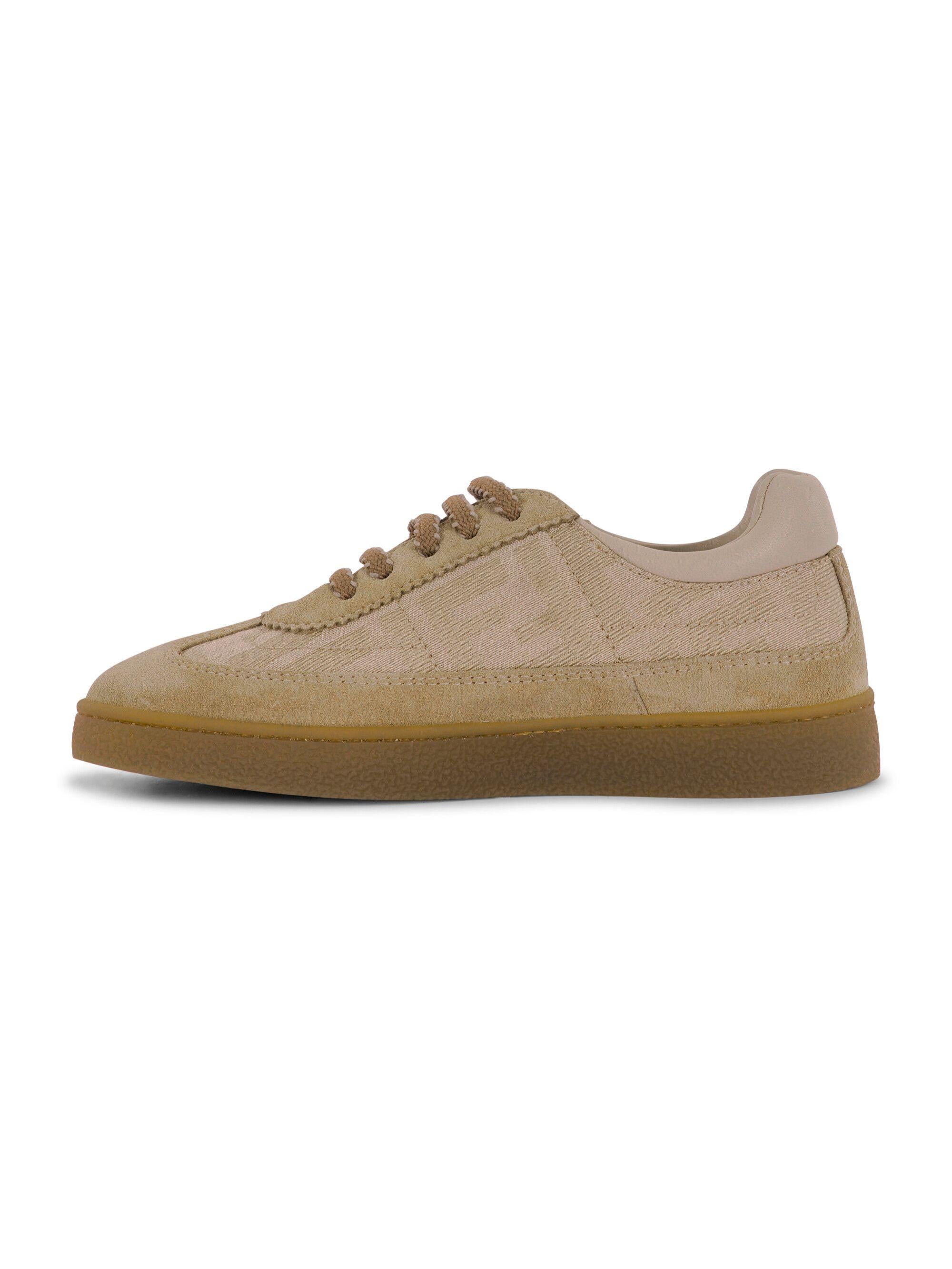 Sneakers per bambino Fendi Kids beige con inserti in pelle scamosciata JMR564 AWK6 F1V9S FENDI KIDS 