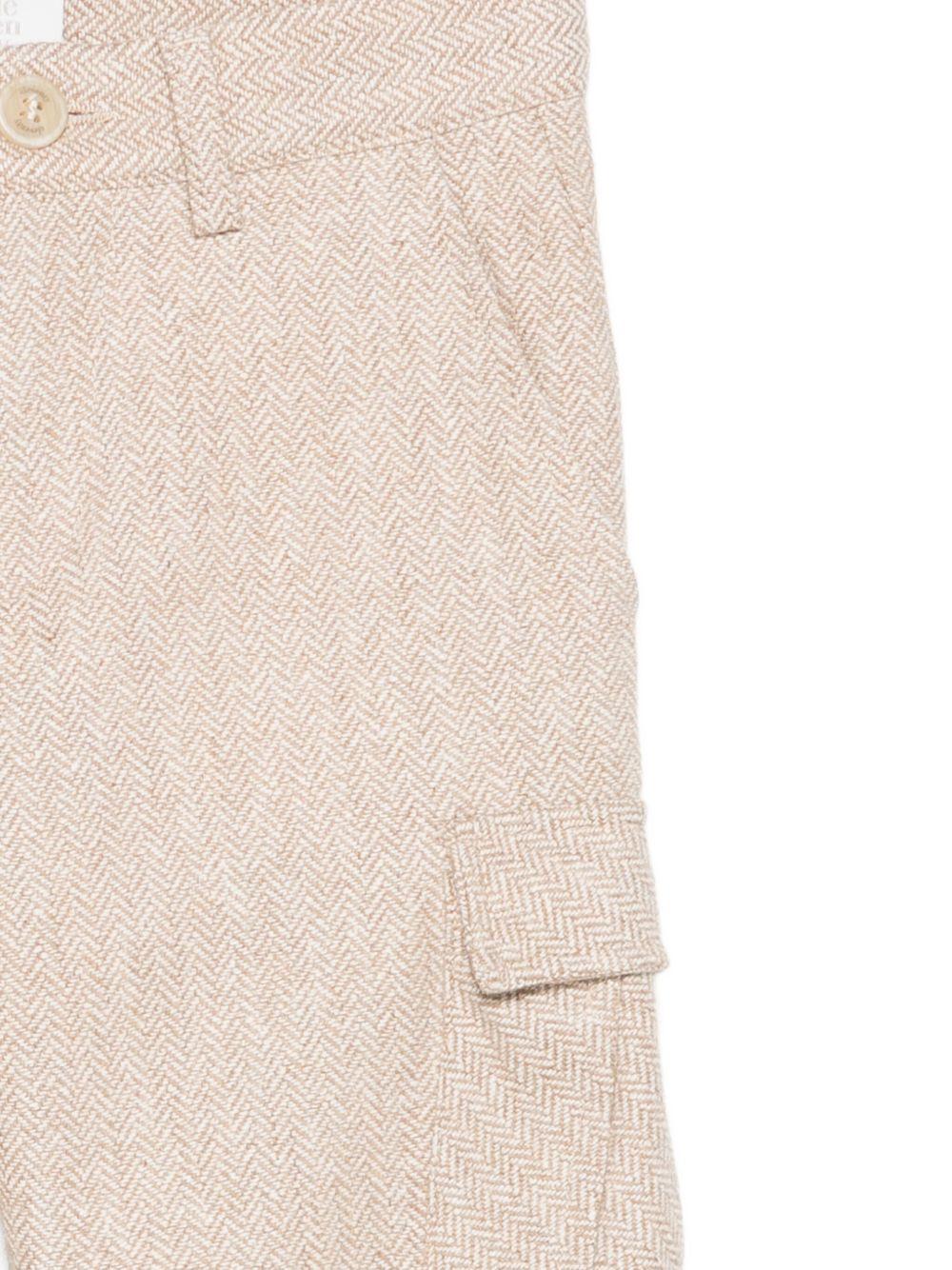 Cargo per bambino Eleventy Kids beige con motivo pied-de-poule EX6P40 I0285 116AV ELEVENTY KIDS 