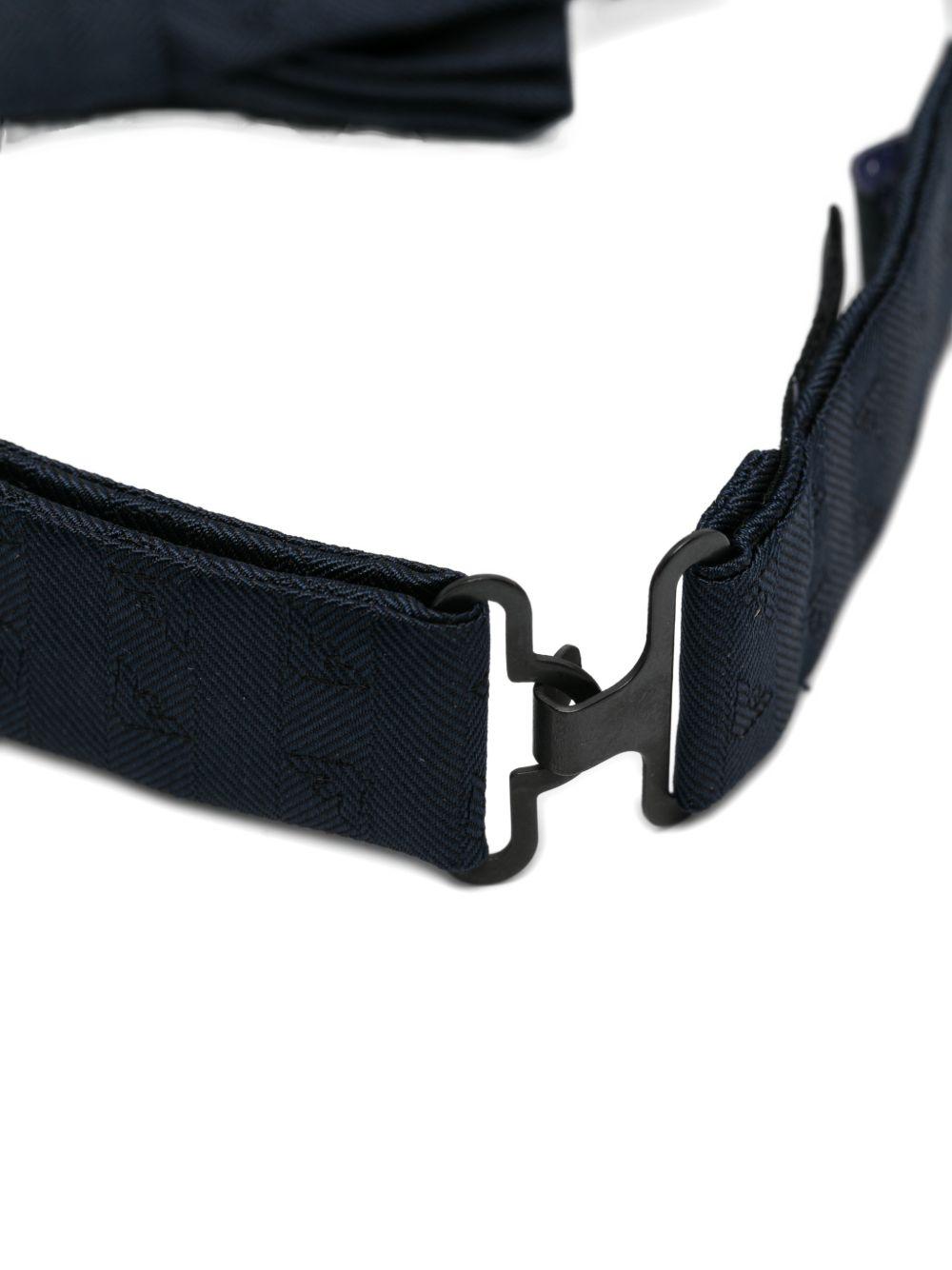 Papillon per bambino Emporio Armani Kids blu con motivo jacquard con aquila EB000853 AF23748 FB068 EMPORIO ARMANI KIDS 