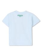 T-shirt con stampa grafica per neonato Kenzo Kids azzurro con orlo dritto K60978 77L KENZO KIDS 